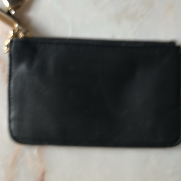 FENDI BLACK LEATHER KEY CHAIN CARD WALLET - Picture 6 of 16